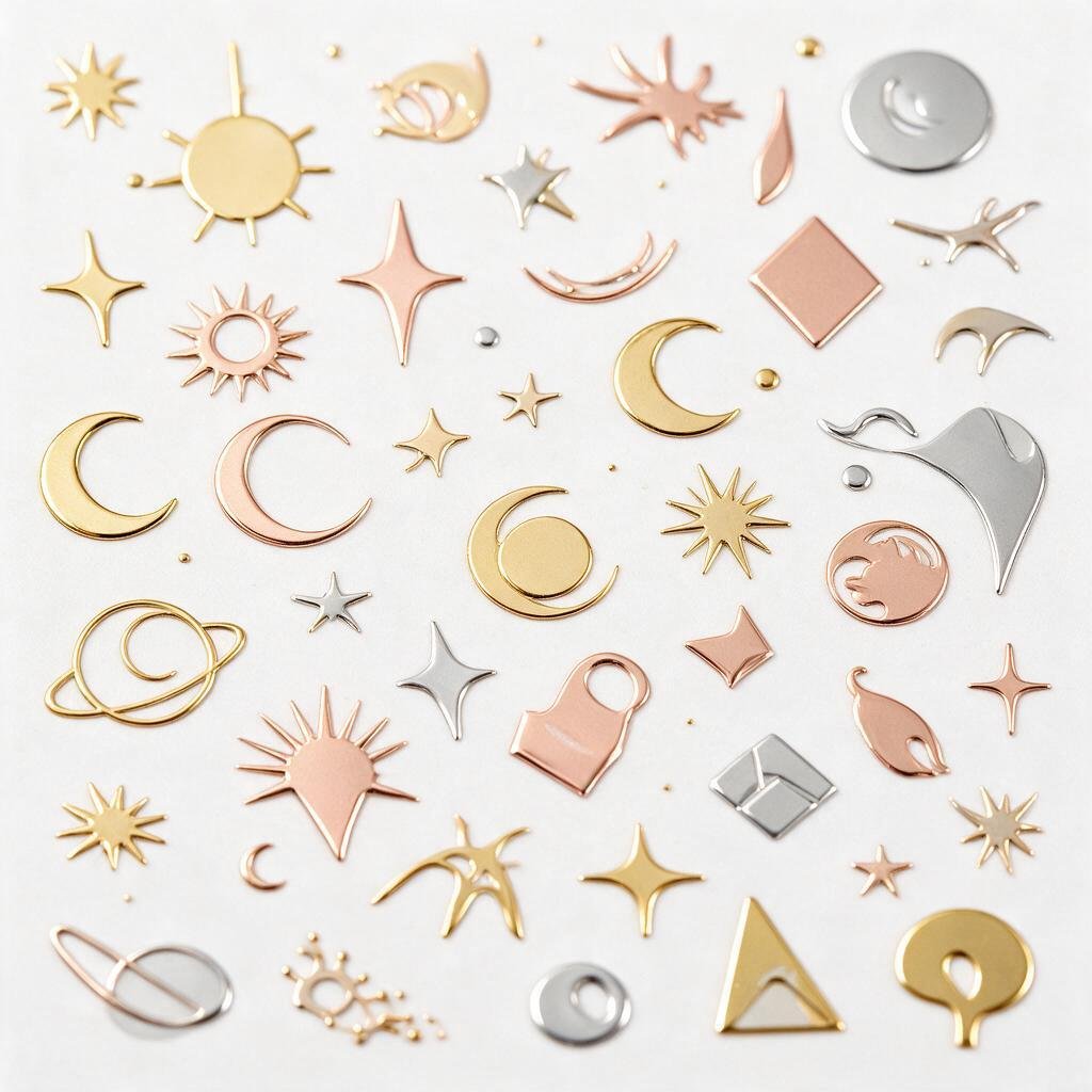 Custom Electroformed Metal Decals Ultra-Thin Metallic Stickers
