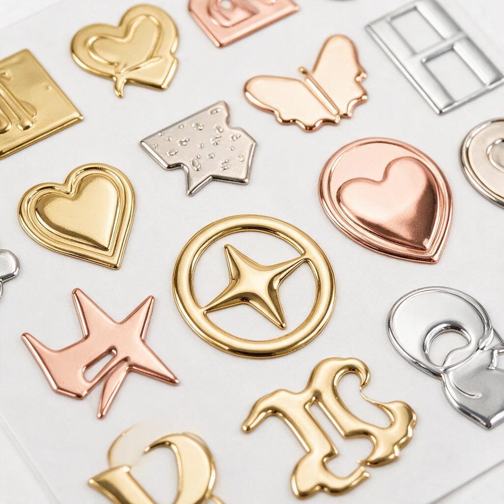 Custom Electroformed Metal Decals Ultra-Thin Metallic Stickers