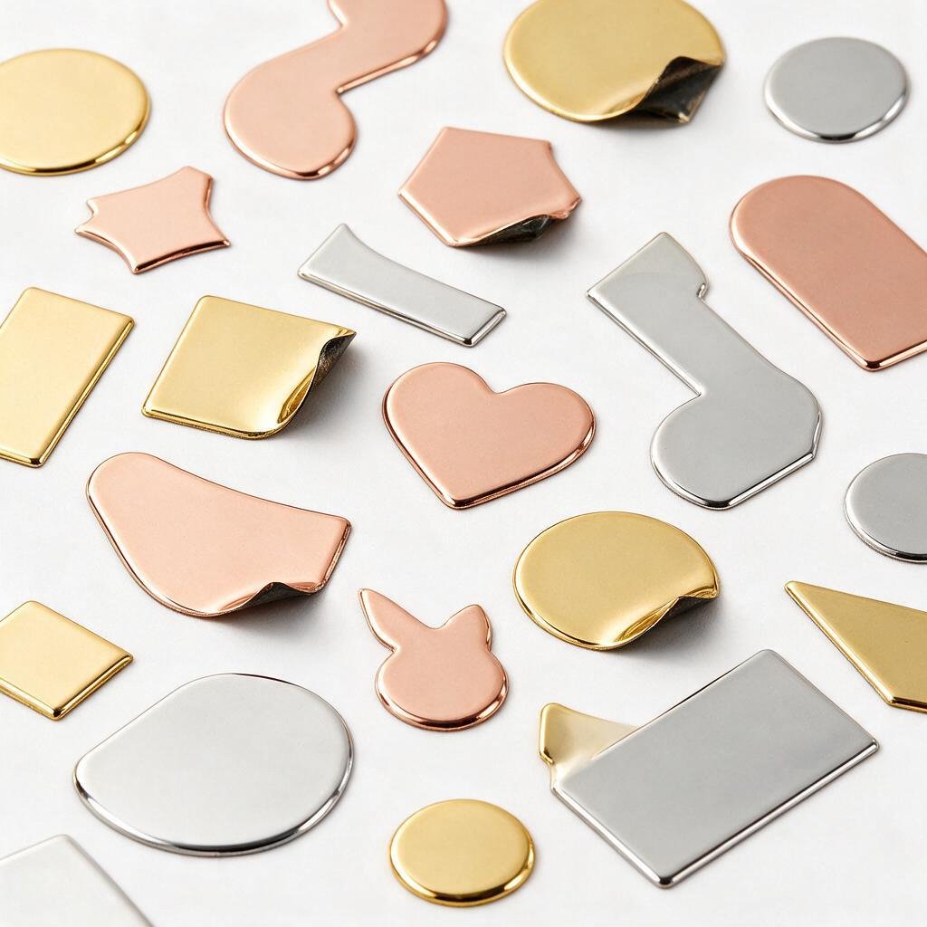 Custom Electroformed Metal Decals Ultra-Thin Nickel & Gold