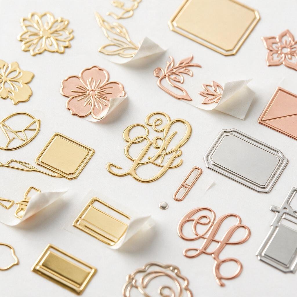 Custom Electroformed Metal Decals Ultra-Thin Nickel & Gold
