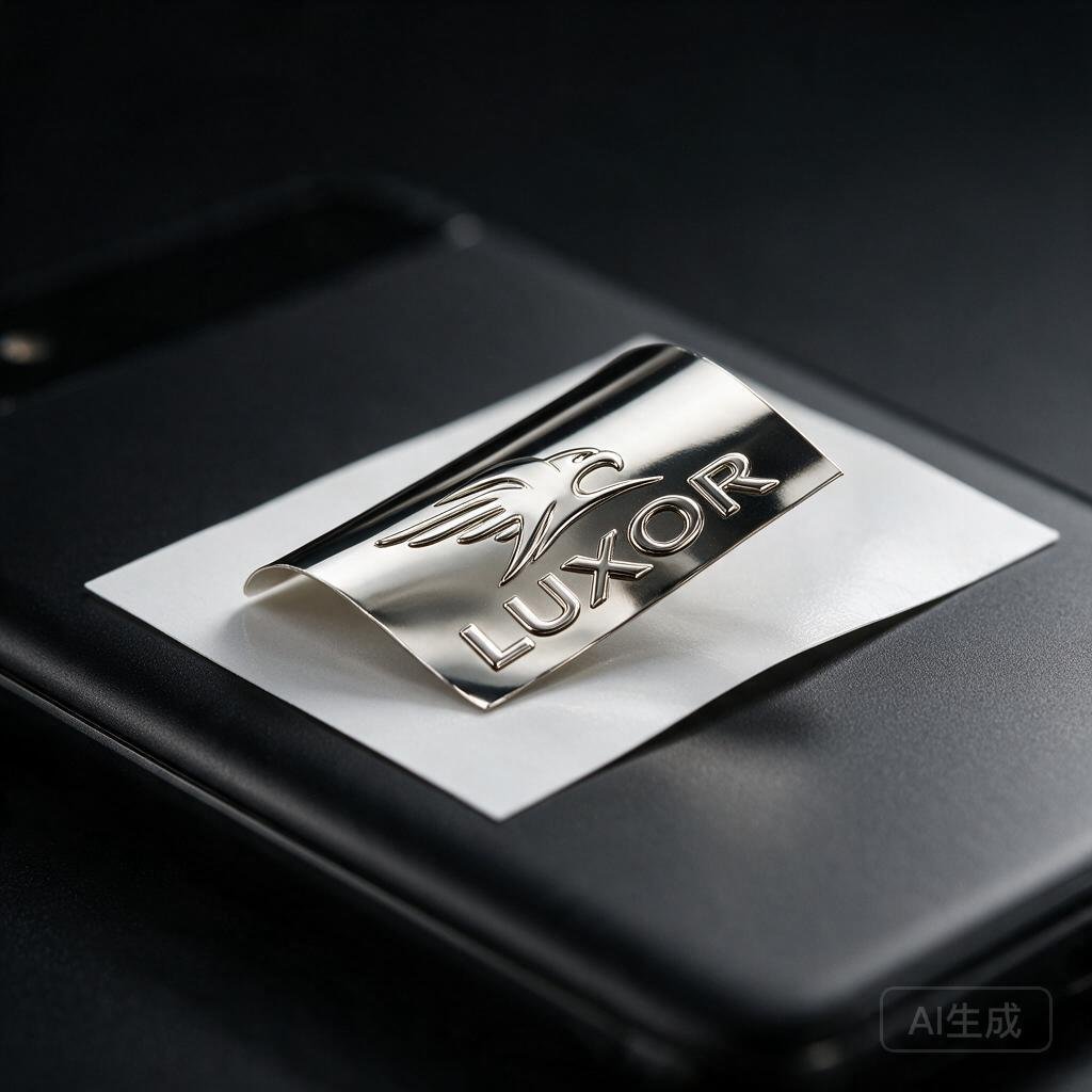 Ultra-thin electroformed nickel self-adhesive labels